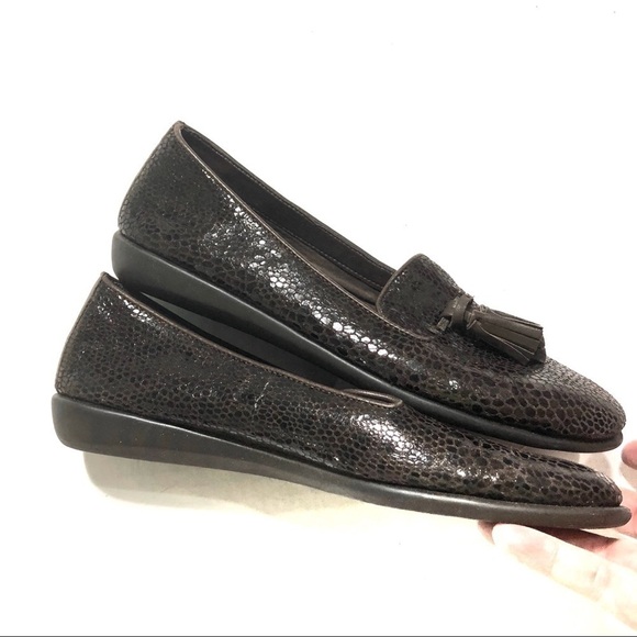 The Flexx Loafers Sz 6 1/2 Brown Leather Driving - Picture 3 of 8